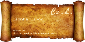 Csonka Libor névjegykártya